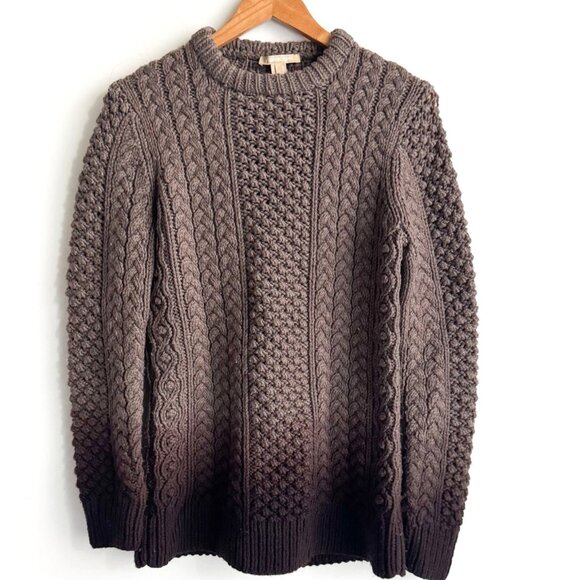 Michael Kors Main Label Brown Ombre Chunky Merino Wool Sweater S - Picture 1 of 5